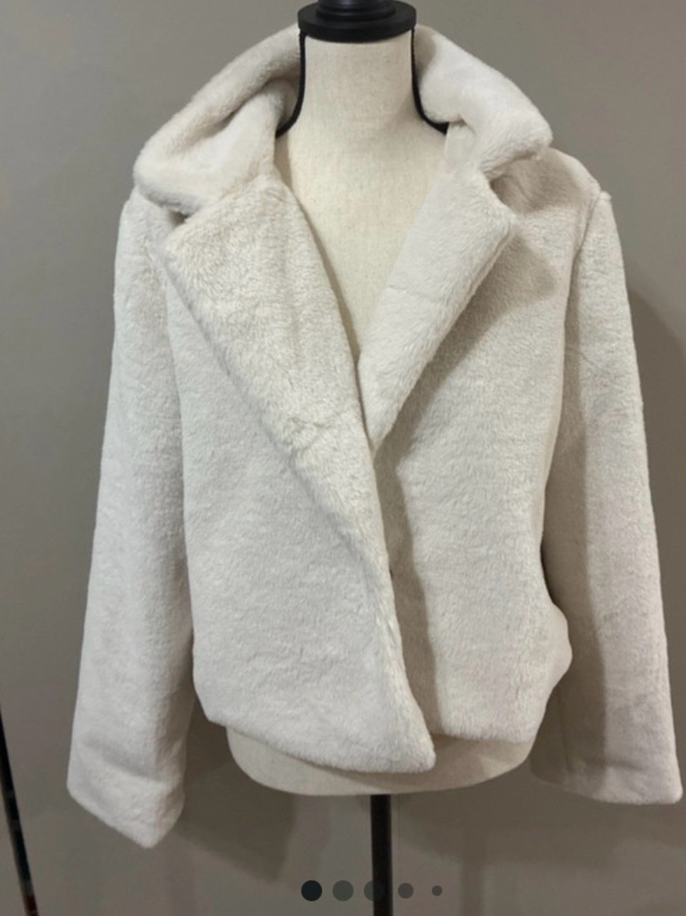Cozy Faux-Fur Cream Jacket - Women's